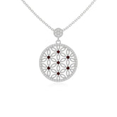 natural garnet infinity love knot necklaces in sterling silver
